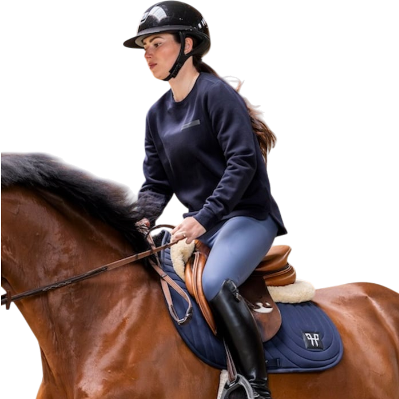 Horse Pilot - Sweat manches longues femme Merinos dark night