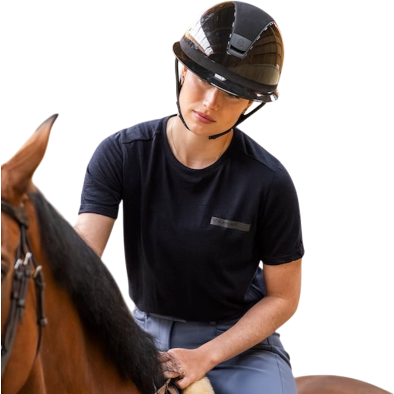 Horse Pilot - T-shirt manches courtes femme Merinos dark night