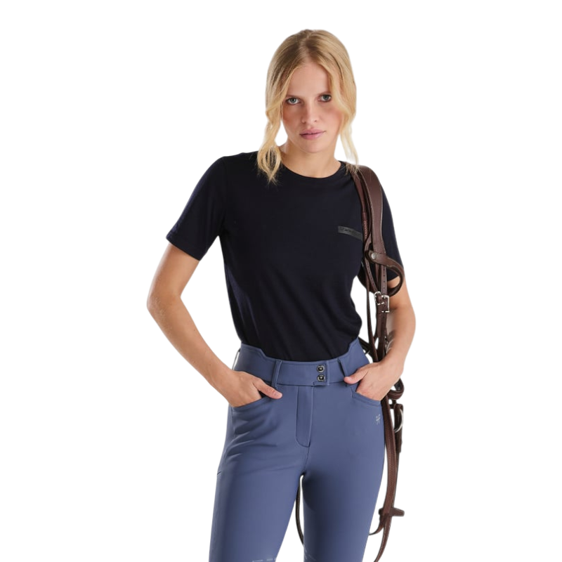 Horse Pilot - T-shirt manches courtes femme Merinos dark night