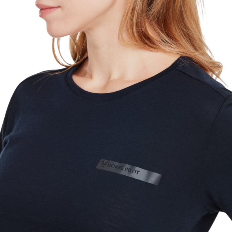 Horse Pilot - T-shirt manches courtes femme Merinos dark night