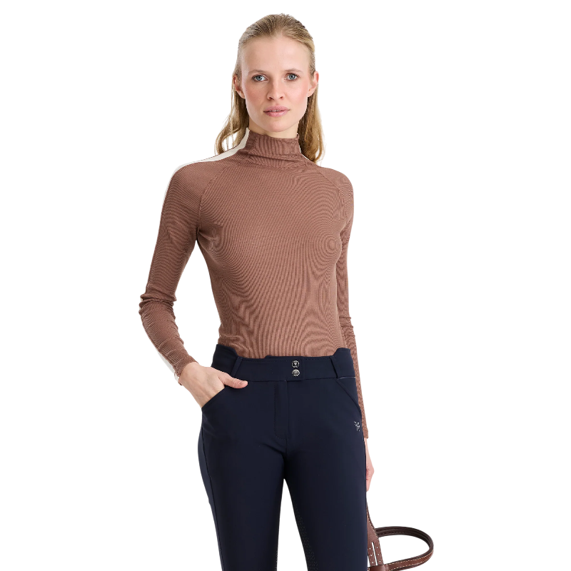 Horse Pilot - UV-werend shirt lange mouwen dames Solaris soft brown