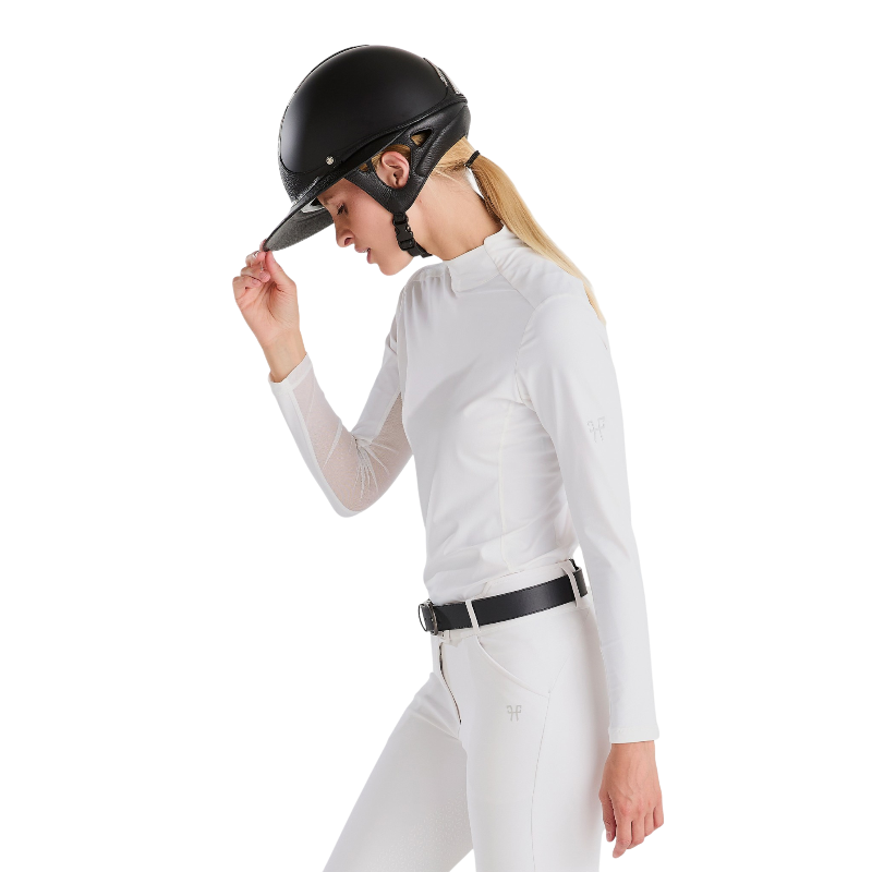 Horse Pilot - T-shirt manches longues femme Flow blanc
