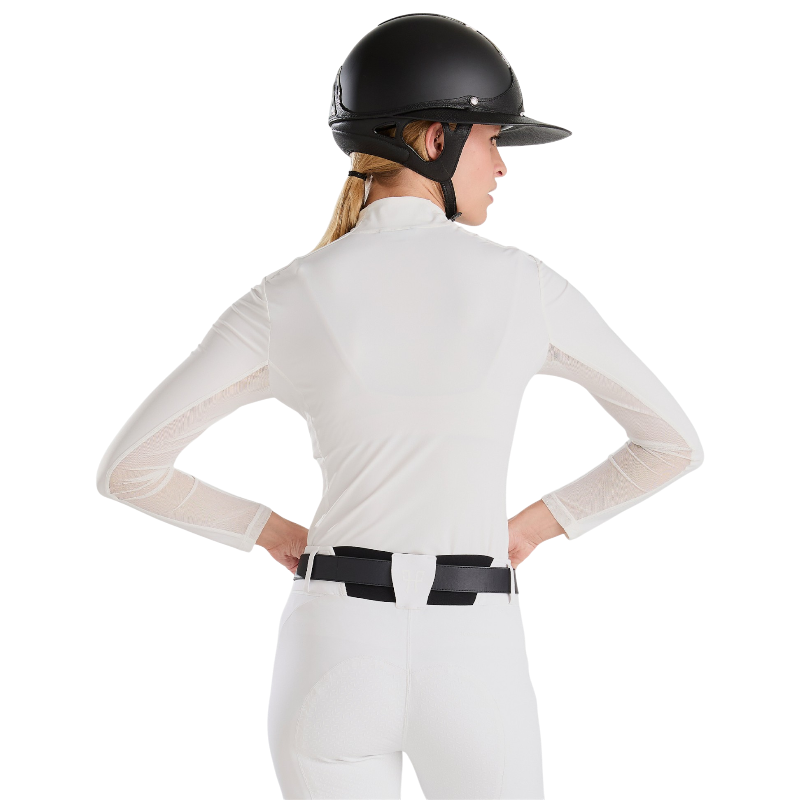 Horse Pilot - T-shirt lange mouwen dames Flow wit