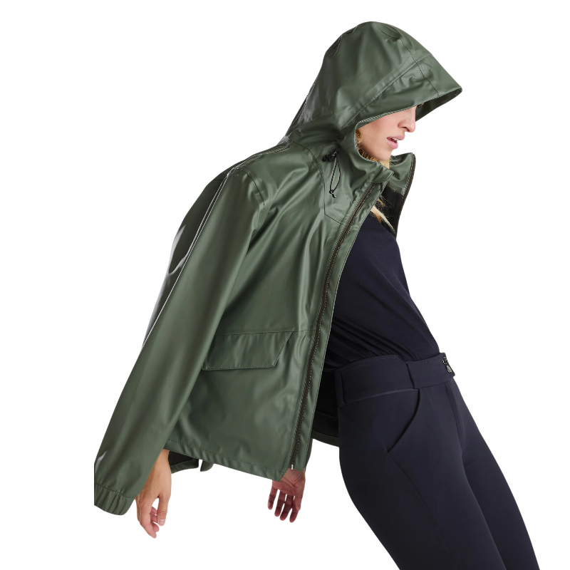 Horse Pilot - Dames regenjas Short Raintech forest night