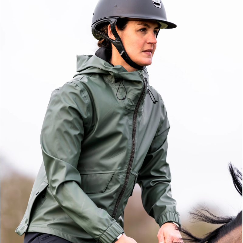 Horse Pilot - Dames regenjas Short Raintech forest night