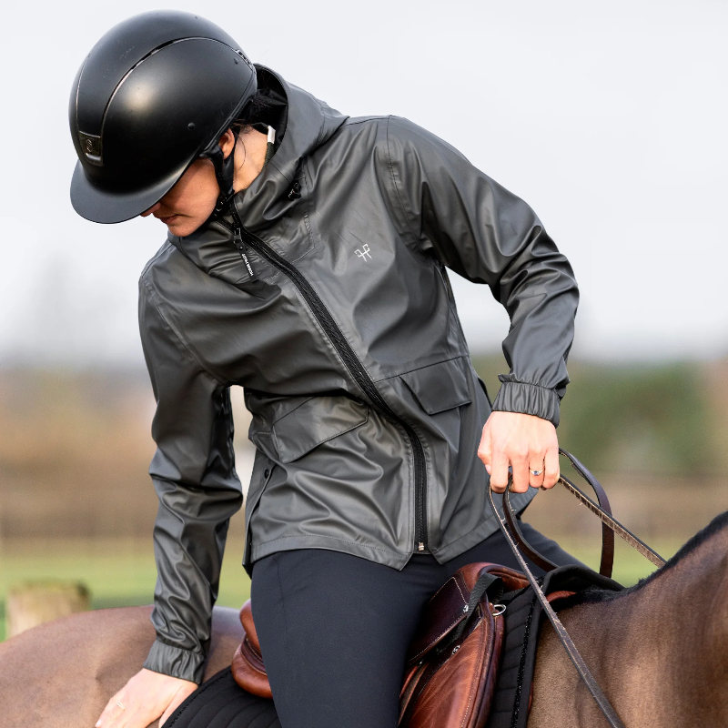 Horse Pilot - Dames regenjas Short Raintech iron