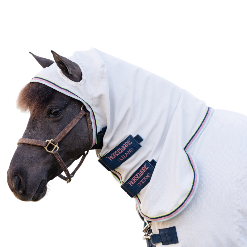 Horseware - Chemise anti-mouches Amigo Ripstop Petite Hoody argent/ lime/ marine/ rose
