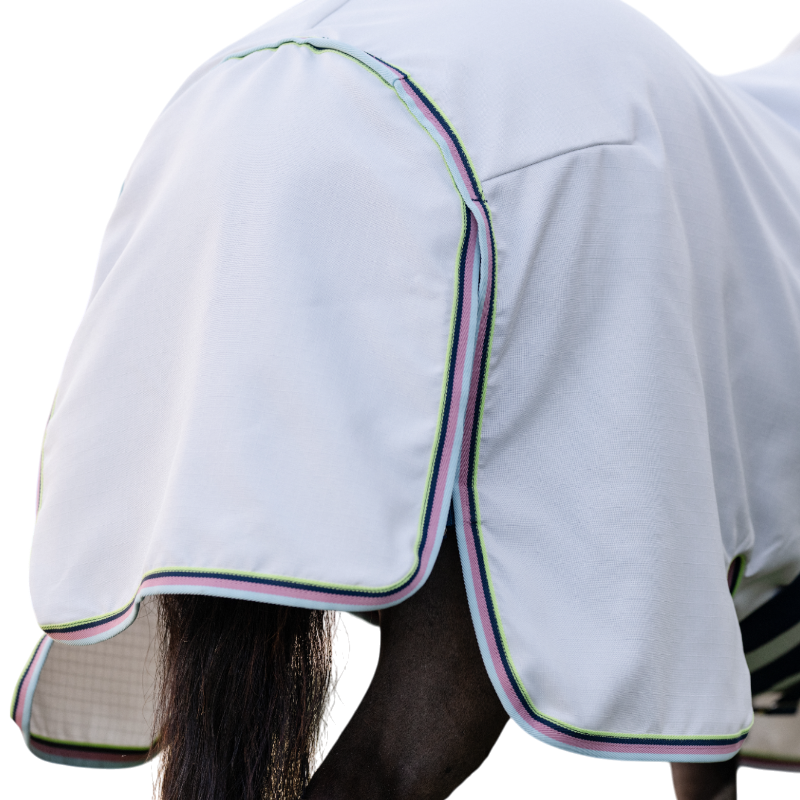 Horseware - Chemise anti-mouches Amigo Ripstop Petite Hoody argent/ lime/ marine/ rose
