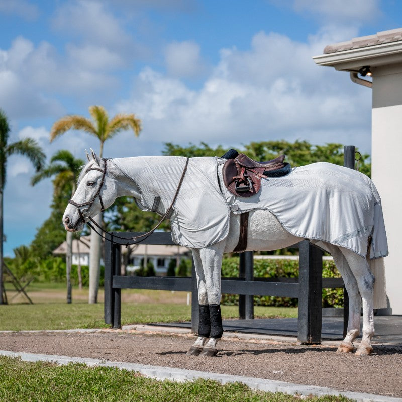Horseware - Chemise anti-mouches de monte Amigo Flyrider argent/ titanium grey/ argent