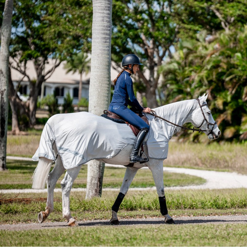 Horseware - Chemise anti-mouches de monte Amigo Flyrider argent/ titanium grey/ argent