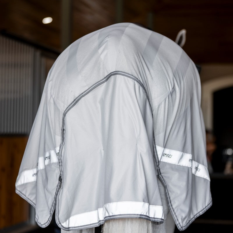 Horseware - Chemise anti-mouches de monte Amigo Flyrider argent/ titanium grey/ argent