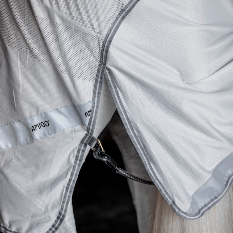 Horseware - Chemise anti-mouches de monte Amigo Flyrider argent/ titanium grey/ argent