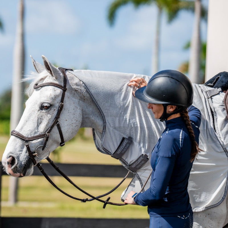 Horseware - Chemise anti-mouches de monte Amigo Flyrider argent/ titanium grey/ argent