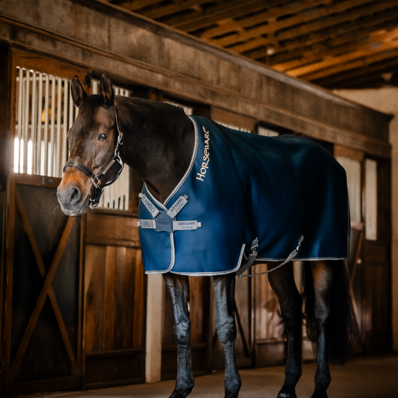 Horseware - Chemise séchante Rambo Airmax Cooler marine/ thunderstorm grey/ argent | - Ohlala