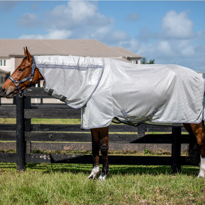 Horseware - Couverture anti-mouches Amigo Bug Rug Plus argent/ titanium grey/ argent
