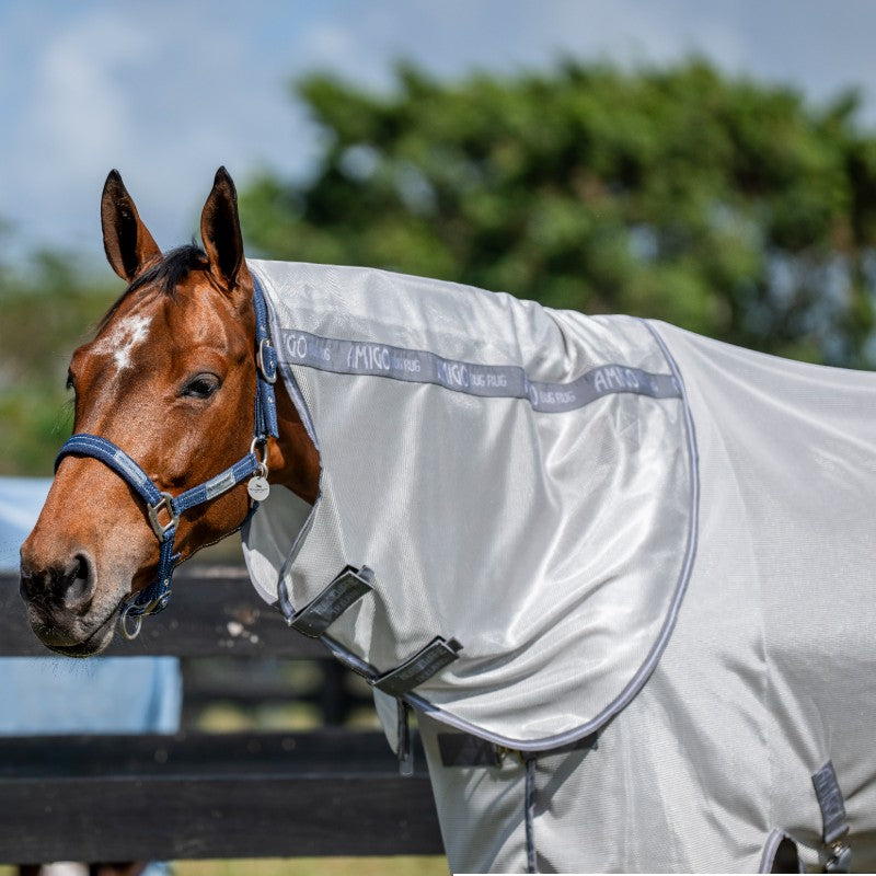 Horseware - Couverture anti-mouches Amigo Bug Rug Plus argent/ titanium grey/ argent