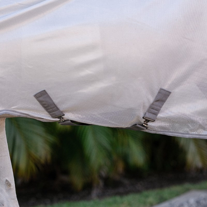 Horseware - Couverture anti-mouches Amigo Integrated argent/ titanium grey/ argent
