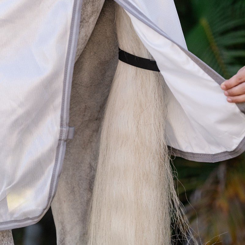 Horseware - Couverture anti-mouches Amigo Integrated argent/ titanium grey/ argent