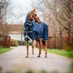 Horseware - Buitendeken Amigo Bravo Integrated Turnout marine/ titanium grey/ zilver 50g | - Ohlala
