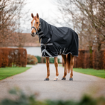 Horseware - Buitendeken Amigo Bravo Integrated Turnout zwart/ titanium grey/ zilver 0g | - Ohlala