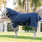 Horseware - Buitendeken Amigo Bravo Plus Pony Turnout marine/ titanium grey/ zilver 50g | - Ohlala