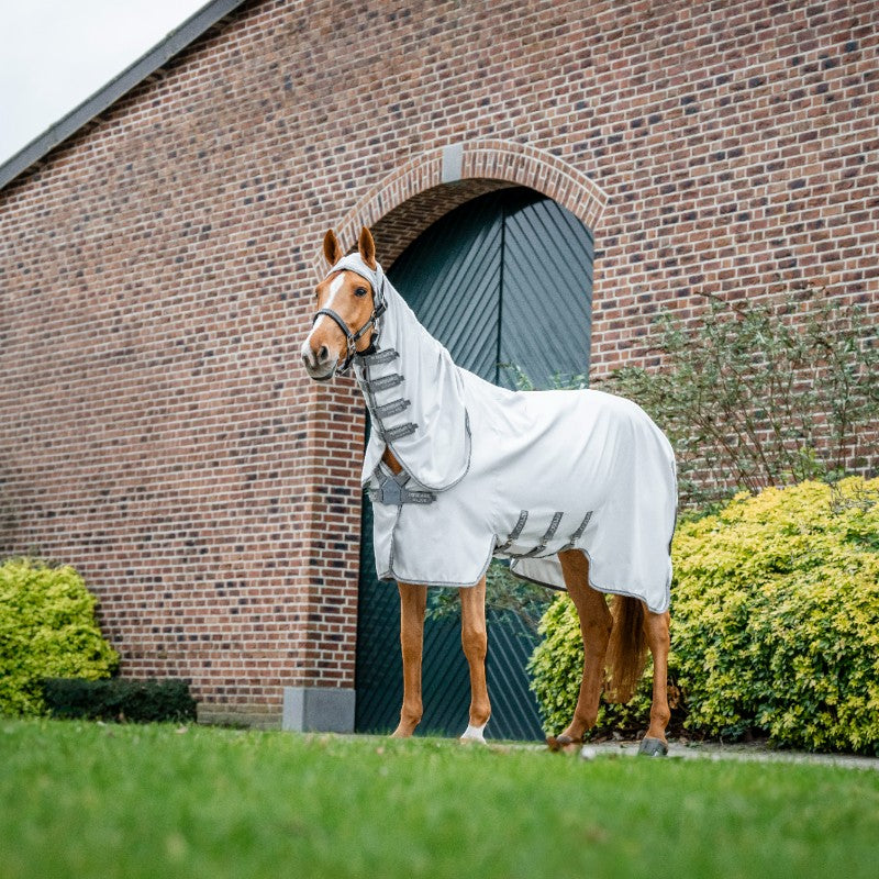 Horseware - Couverture d'extérieur Amigo Ripstop Hoody argent/ titanium grey/ argent