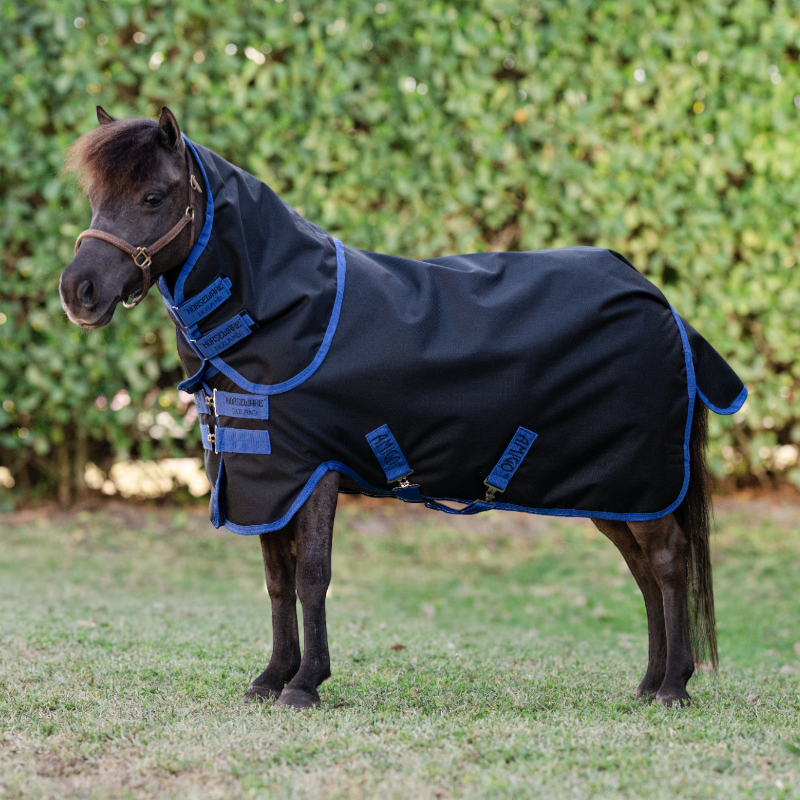 Horseware - Couverture d'extérieur Amigo Ripstop Plus Petite Turnout noir/ classic blue 200g