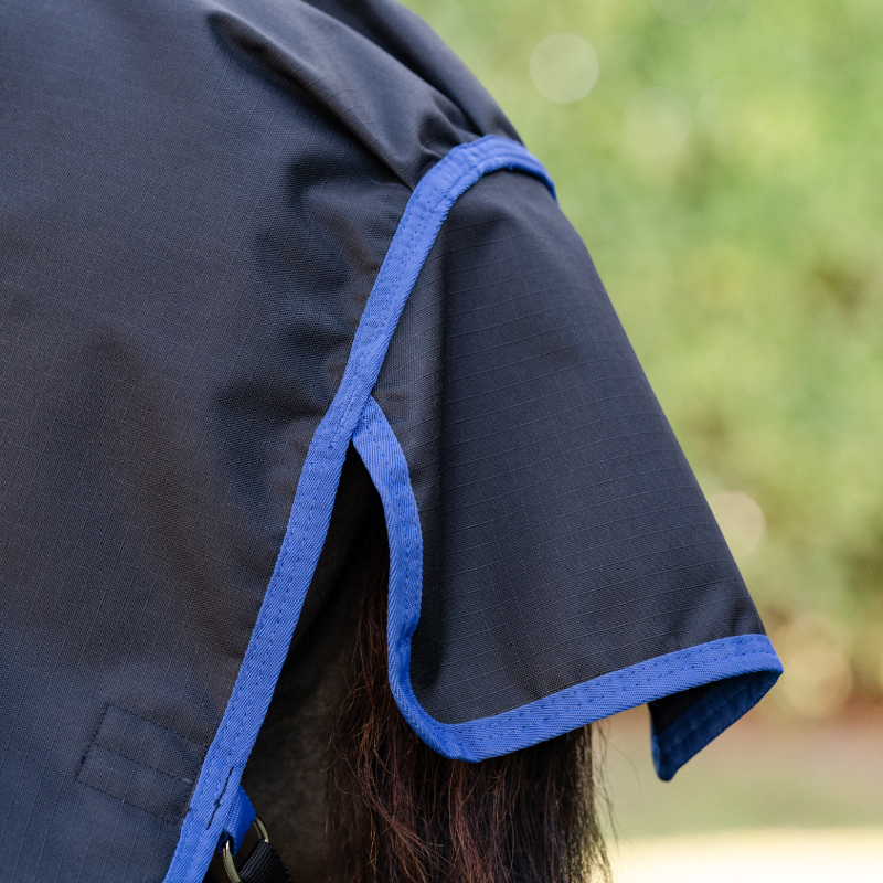 Horseware - Couverture d'extérieur Amigo Ripstop Plus Petite Turnout noir/ classic blue 200g