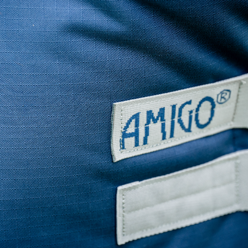 Horseware - Couverture d'extérieur Amigo Ripstop Turnout marine/ titanium grey 200g | - Ohlala