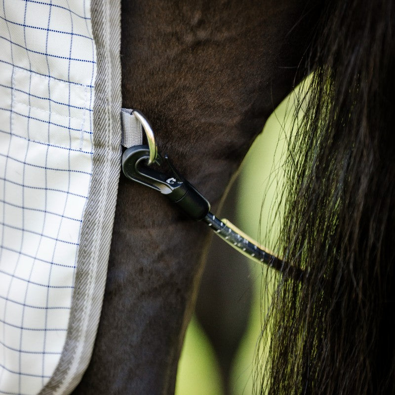 Horseware - Couverture d'extérieur Amigo Summer marine check/ titanium grey/ argent