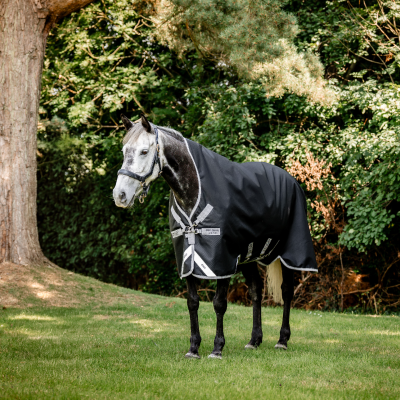 Horseware - Couverture d'extérieur Amigo Wug Turnout noir/ titanium grey/ argent 50g