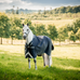 Horseware - Rambo Turnout VL buitendeken marine/ thunderstorm grijs/ zilver 250g | - Ohlala