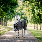 Horseware - Rambo Turnout VL buitendeken zwart/ thunderstorm grijs/ zilver 250g | - Ohlala