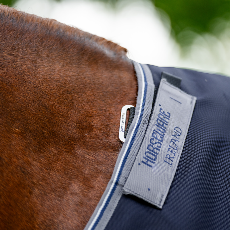 Horseware - Couverture d'extérieur Rambo Turnout marine/ thunderstorm gris/ argent 100g