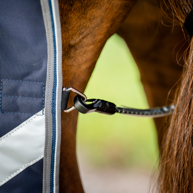 Horseware - Couverture d'extérieur Rambo Turnout marine/ thunderstorm gris/ argent 50g | - Ohlala