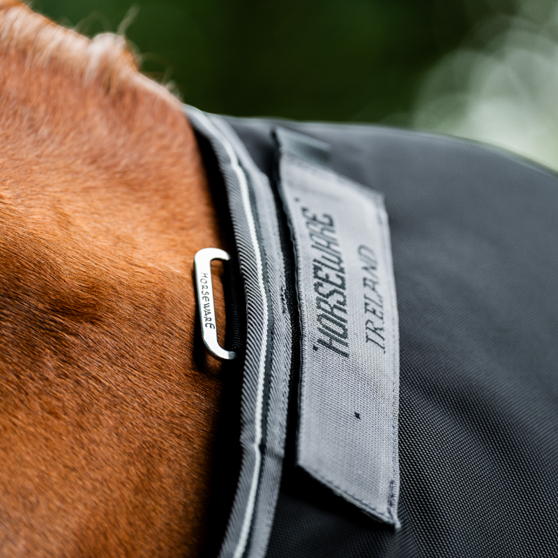 Horseware - Couverture d'extérieur Rambo Turnout noir/ thunderstorm gris/ argent 50g