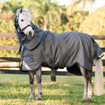 Horseware - Buitendeken Rhino HexStop Plus Pony grijs/ indigo/ marine 100g | - Ohlala