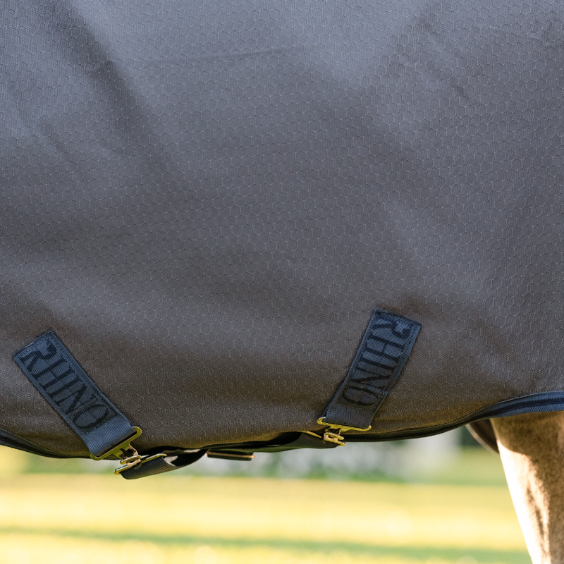 Horseware - Couverture d'extérieur Rhino HexStop Plus Pony gris/ indigo/ marine 100g