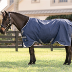 Horseware - Rhino Pony Turnout VL buitendeken marine/ titanium grey/ Classic Blue 250g | - Ohlala