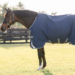 Horseware - Rhino Turnout buitendeken marine/ titanium grey/ classic blue 100g | - Ohlala