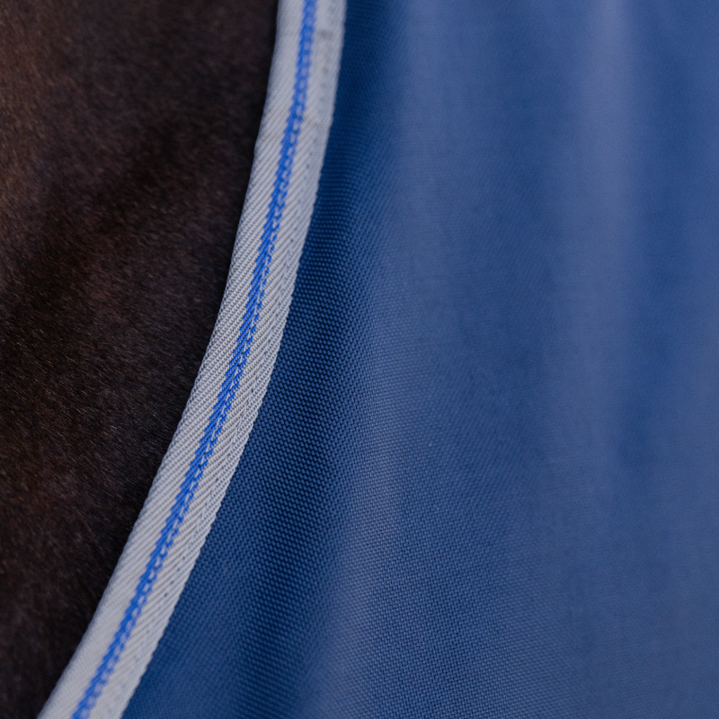 Horseware - Couverture d'extérieur Rhino Turnout marine/ titanium grey/ classic blue 100g