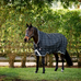 Horseware - Rhino Wug Turnout VL buitendeken zwart/ grijs/ wit geruit 250g | - Ohlala