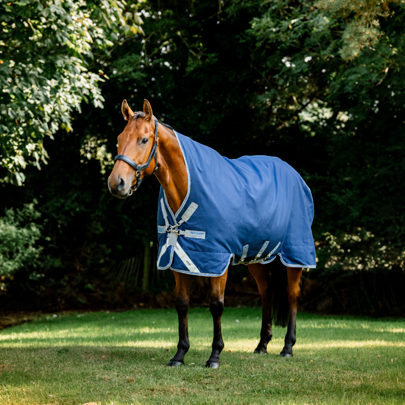 Horseware - Couverture d'extérieur Rhino Wug Turnout marine/ titanium grey/ classic blue 0g