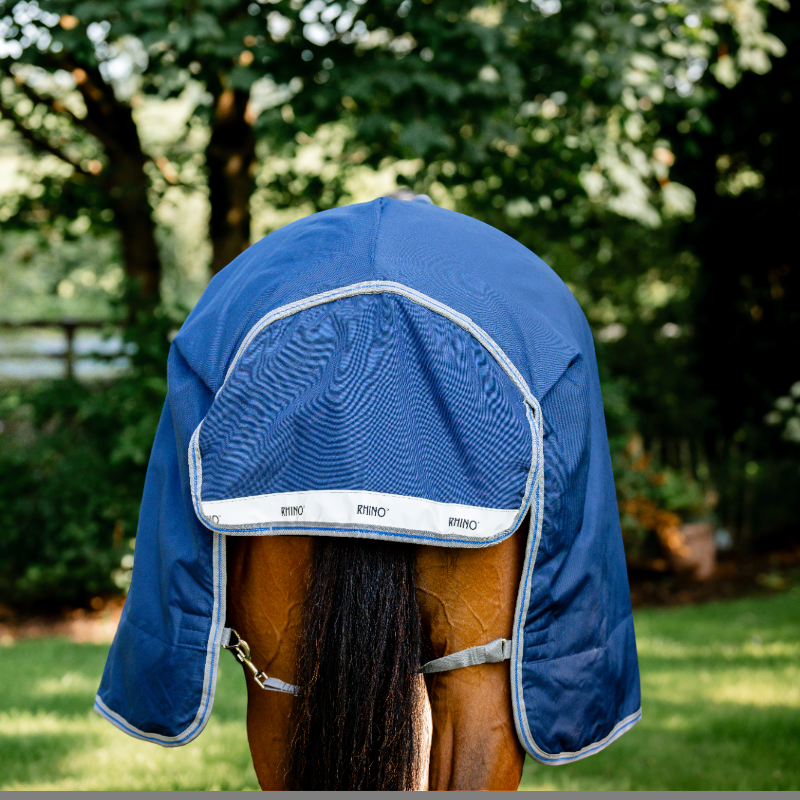 Horseware - Couverture d'extérieur Rhino Wug Turnout marine/ titanium grey/ classic blue 0g