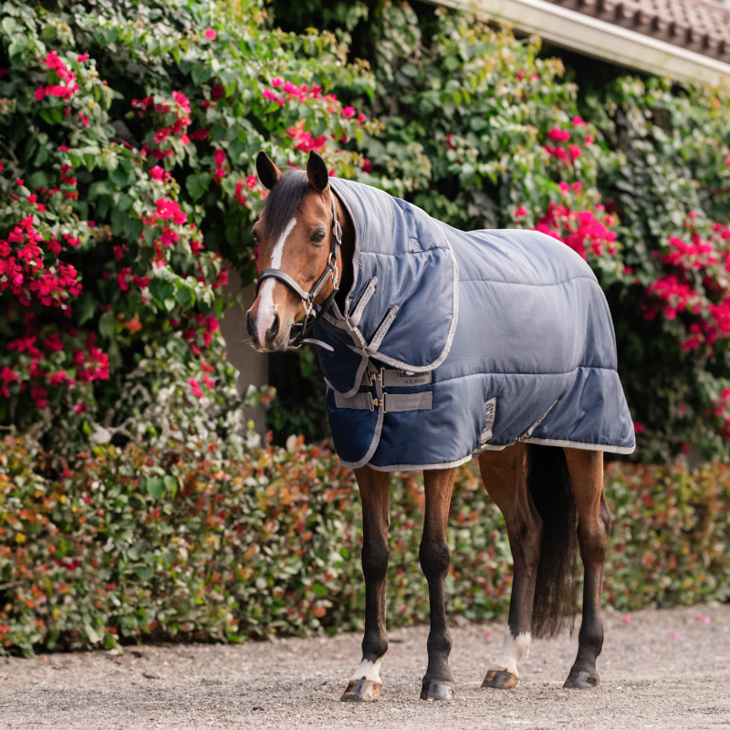 Horseware - Couverture de box Amigo Ripstop Insulator Plus Pony Stable marine/ titanium grey 200g