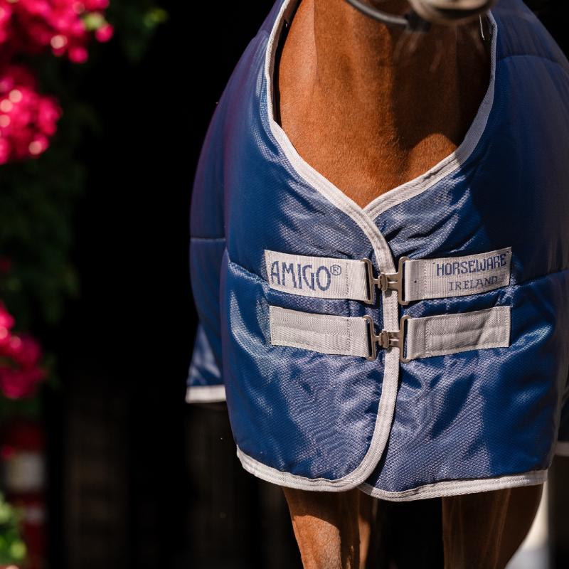 Horseware - Couverture de box Amigo Ripstop Insulator Plus Pony Stable marine/ titanium grey 200g