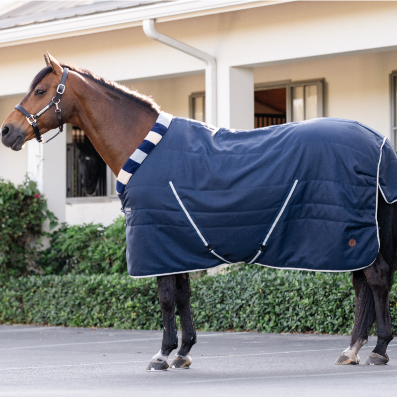 Horseware - Couverture de box Newmarket Cosy Stable witney navy 200g | - Ohlala