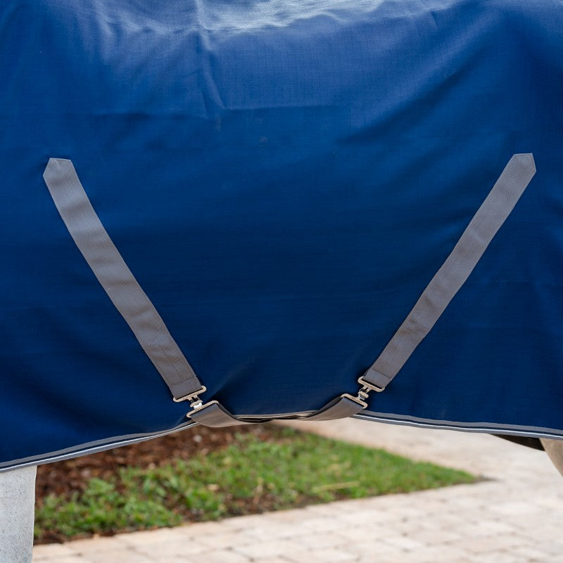 Horseware - Couverture de box Rambo Stable marine/ thunderstorm grey/ argent