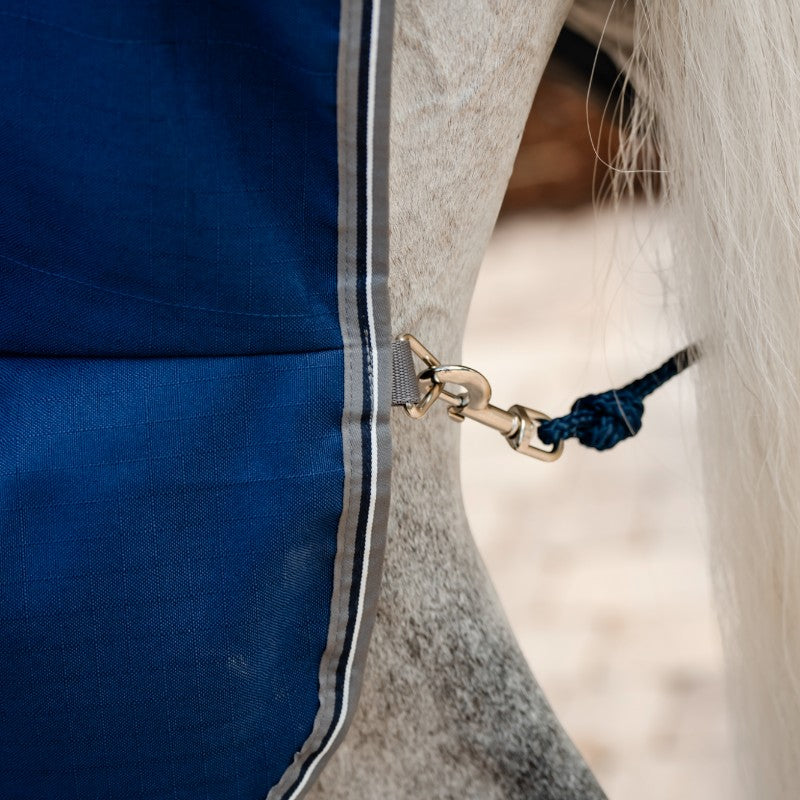 Horseware - Couverture de box Rambo Stable marine/ thunderstorm grey/ argent