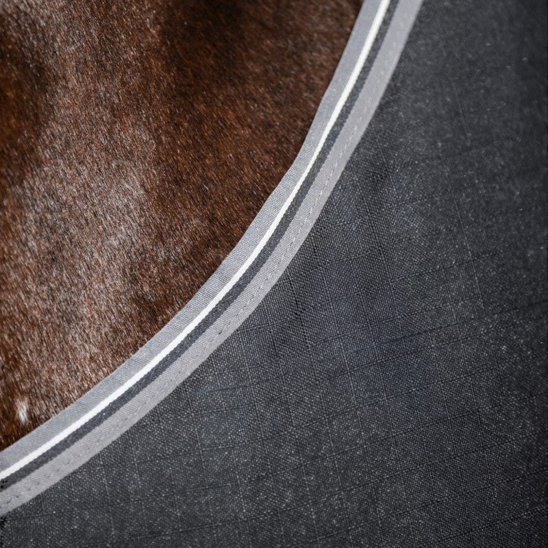 Horseware - Couverture de box Rambo Stable noir/ thunderstorm grey/ argent